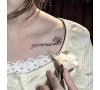 Arrivée étoile lettrage Herbal Tattoo sticker semi - permanent clavicule imperméable à l'eau anti - frottement longue durée femme