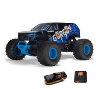 ARRMA 1/10 Gorgon 2WD RTR Monster Truck Mega 550 14T Moteur à Brosse Spectrum SLT2 2,4 GHz avec Batterie NiMH 3300 mAh et Chargeur USB-C S120 Bleu