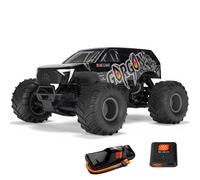 ARRMA 1/10 Gorgon 2WD RTR Monster Truck Mega 550 14T Moteur à Brosse Spectrum SLT2 2,4 GHz avec Batterie NiMH 3300 mAh et Chargeur USB-C S120 Gun Metal