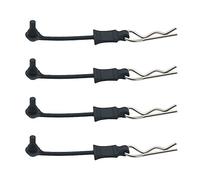 ARRMA AR390165 Lot de 4 clips de fixation et clips pour ARRMA 3s et Mega Vorteks Senton Granite Big Rock Typhon etc. Pièces améliorées Noir