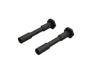 ARRMA ARA340186 Steering Post Lot de 2 Supports en Acier Noir 6 x 42 mm