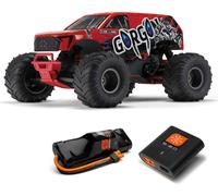 Arrma Gorgon 4x2 Mega 550 Monstertruck Rouge RTR 1:10 avec batterie, chargeur