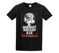 Arrogant Bastard Stone Brewing Co Ale You're Not Worthy T-Shirt Funny Top Tee Graphic Mens Short-Sleeve Black M