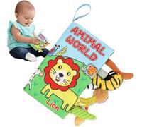 ARROMI Livre d'or crépitant - Jouet interactif pour bébé de 0 à 3, 6 mois, livre de coloriage 3D, livre en tissu, livre calme, cadeau pour garçons et filles