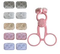 ARROMI Lot de 11 accessoires pour lentilles de contact, étui à lentilles de contact, aide à l'insertion, ventouse pour lentilles de contact, retrait des lentilles de contact (couleur aléatoire),