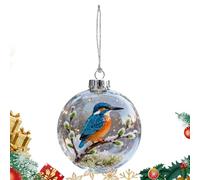Arroopu Boule Ornement Oiseau pour Sapin De Noël - Pendants Artificiels Transparents 3D,Ornement d'arbre Colibri - pour Le Bureau Les Fêtes Le Salon Le Dortoir L'Appartement La Salle De Bains La