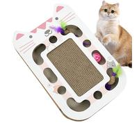 Arroopu Cat Bratching Board, Cat Scratch Pad | Pad de gratteur de chat interactif avec balle teaser - Supplies pour animaux de compagnie résistantes à l'usure pour canapé de canapé de plancher d'angle