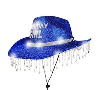 Arroopu Chapeaux Cowboy Pour Femmes - Chapeau Anniversaire Fille - Décorations Strass Respirant Voyage Fête Cadeau