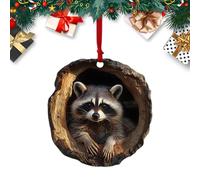 Arroopu Décorations de Noël Animaux,Ornements De Noël 2D en Acrylique | Pendentif Décoratif À Suspendre pour Décorateurs D'intérieur Fête Événement Organisateurs Jardins Fenêtres,Organisateur