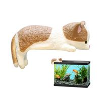 Arroopu Figurines Chats Miniatures - Statuette Décorative de Chaton de Bureau - Statuettes Réalistes De Chats pour Salon Chambre Aquarium Paysage - Bureau et Lieu de Travail