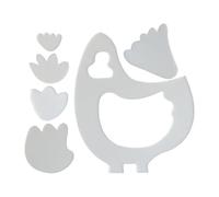 Arroopu Gabarit de,Règle de Réutilisable en Acrylique en Forme de Poule - Kit Loisirs Créatifs Pochoir Motif pour Débutantes Coussins Déco Murale Fêtes