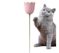 Arroopu Jouet Interactif pour Chat,Enrichissement en Forme De Fleur Contre L'Ennui - Bâton À Rotation Auto Destiné Aux Chats - pour Stimulation Mentale Pratique De Chasse Agilité Apaisement Chaton