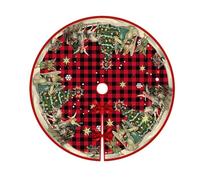 Arroopu Jupe De Sapin De Noël Grand Modèle,89 Cm Natale Tapis Vintage,Mat de Ferme pour Intérieur Extérieur Studio Nuit | Décoration de Célébration pour Fête