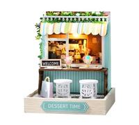 Arroopu Kit De Maison De | Puzzles en Bois Miniatures - Petit Kit de Construction Artisanale pour Le Temps du Dessert - pour Salon Chambre Cuisine Bureau Entrée Appartement Noël