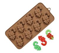Arroopu Moules En Silicone De Noël - 8 Cavités Réutilisables,Moules En Silicone Pour Chocolat De Canne Et Fondant,Pour Bonbons Fondant Décoration Gâteau Bougie Fabrication Résine Moulage Savon