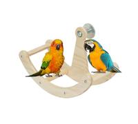 Arroopu Perchoir pour Perroquet,Perchoir en Bois Rotatif et Ludique pour Oiseaux | Jouet Interactif sur Support pour Calamopsitte Conure Canari Perruche Pigeon Inséparable,Maison