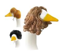 Arroopu Perruques Canard Porche | Perruque Tressée Pour Statue De Canard D'extérieur 3 Pièces - Coiffe Décorative Accessoire Capillaire pour Fêtes de Pâques Noël Mariage