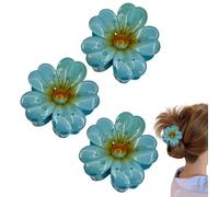 Arroopu Pince À Cheveux En Forme De Fleur | 3 Pièces D'Accessoires De Coiffure À Maintien Ferme,Barrettes Griffe De Style Hawaïen Pour Vacances - Pour Épouse Petite Amie Sœur Et Fille