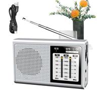Arroopu Radios Portatives Ondes Courtes AM/FM | Radio Rechargeable USB - Alimentée par Piles pour Écouter Musique et Actualités en Extérieur