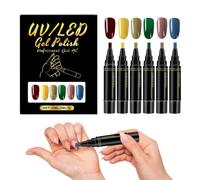 Arroopu Stylos à ongles, 6 couleurs de marqueurs de dessin à pointe fine, pour ongles de bricolage, femmes, mères, hommes, jeunes, débutants, manucure, salon
