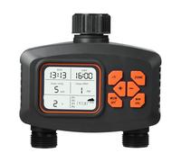 Arrosage avec Minuterie De Tuyau À Deux Zones avec 3 Programmes Séparés Systèmes D'arrosage Automatiques De Jardin Contrôleur D'irrigation par Aspersion Extérieur