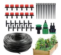 Arrosage pour jardin | Tuyau de 10 m et asperseur réglable - Kit d'irrigation en goutte, pour balcon, patio, pelouse, serre, en pot, floriculture