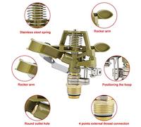 Arroseur 360° Alliage de Zinc, Réglable pour Jardin Pelouse | Arrosage Cercle Complet, Buses Fines, Base à Piquer Stable, Conception Modulaire