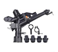 Arroseur à bascule rotatif à 360° réglable avec raccord fileté femelle de 3,8 cm, tête d'irrigation à impact en plastique haute pression pour ferme, verger,