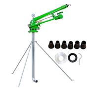Arroseur à impact d'irrigation agricole de 5,1 cm avec trépied, manomètre, pulvérisation d'arrosage de grande surface pour l'irrigation des pelouses agricoles, dépoussiérage