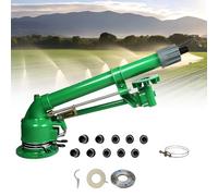 Arroseur à impact en métal robuste, rotation lente à 360 °, modes de pulvérisation réglables pour arrosage du jardin et irrigation respectueuse de l'environnement