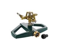 Arroseur à impulsion doré avec base en métal, buse rotative à 360 degrés, arroseur pulsant pour l'arrosage de la pelouse et de l'herbe