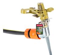 Arroseur à Impulsion KADAX en Plastique ABS, Irrigation, arroseur, arroseur à Impulsion avec régulation à 360 degrés, arroseur pour Jardin, arroseur pour pelouse (Or)