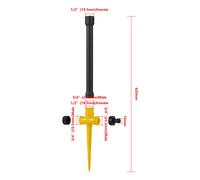 Arroseur à percussion à bascule réglable,buse d'arrosage pour jardin et Agriculture,arrosage de pelouse 360 ° Tube d'extension à jet rotatif - Type YE with tube