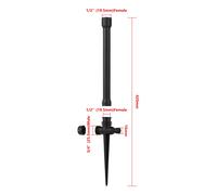 Arroseur à percussion à bascule réglable,buse d'arrosage pour jardin et Agriculture,arrosage de pelouse 360 ° Tube d'extension à jet rotatif - Type BK with tube #B