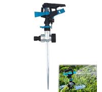 Arroseur à pulsation, arroseur à impulsions de qualité supérieure, arroseur de jardin à 360 °, portée de 15 m, arrosage de grandes surfaces jusqu'à 200 m², convient pour jardin, pelouse, plantes