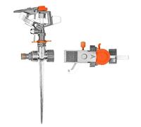 Arroseur à pulsation - Arroseur circulaire 0-360° - White Line - Piquet en métal - 250 m²