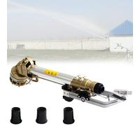 Arroseur à pulsion robuste pour arrosage de grande surface, pulvérisation rotative à 360°, angle d'élévation réglable, idéal pour les fermes, les vergers, la sylviculture