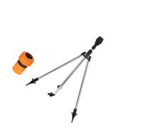 Arroseur à trépied étanche réglable à 360 degrés avec connecteur rapide de 1,9 cm pour une irrigation efficace des pelouses et du jardin Trépied en métal Base d'arrosage