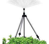 Arroseur à trépied Rotatif - Arroseur de pelouse à trépied Rotatif à 360 ° - Ensemble d'arrosage d'eau télescopique pour l'arrosage d'un Grand Jardin (Ensemble C)