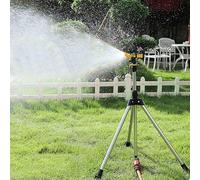 Arroseur à trépied rotatif en métal réglable en hauteur avec insert de sol sécurisé pour une efficacité d'irrigation de grande surface