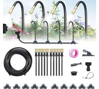 Arroseur À Trépied Rotatif For Pelouses Et Jardins, Grande Surface Réglable 360° Avec Base En Acier Inoxydable, Arroseurs Robustes For Pelouse Jardin(32.9Ft Set (32.9Ft hose+10 Nozzles))