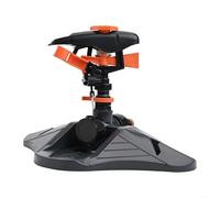 Arroseur automatique avec rotation à 360° pour grands jardins jusqu'à 335 m², angle de pulvérisation réglable, plastique ABS robuste avec raccord en laiton, arrosage uniforme pour pelouse et parterre