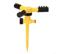 Arroseur automatique de jardin à 360 degrés pour une distribution uniforme de l'eau sur l'herbe, les fleurs et la couverture du sol sans intervention manuelle (jaune)