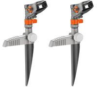Arroseur-Canon sur pic Comfort de Gardena : arroseur de Grande Surface pour l'arrosage de Surfaces de 75 à 490 m², réglage en continu de la portée jusqu'à 12,5 m (8141-20) (Lot de 2)