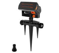 Arroseur carré à 16 trous - Débit d'eau réglable - Avec piquet - 4 modes de pulvérisation réglables - Pour plantes dans les jardins, pelouses, potagers