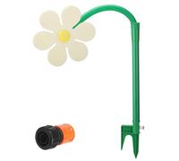 Arroseur Crazy Daisy - Arroseur amusant de jardin avec adaptateur de 1,27 cm - Tournesol rotatif à 720° - Pour l'irrigation de la cour, de la pelouse et du jardin (blanc)
