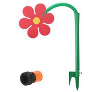 Arroseur Crazy Daisy - Arroseur amusant de jardin avec adaptateur de 1,27 cm - Tournesol rotatif à 720° - Pour l'irrigation de la cour, de la pelouse et du jardin (rouge)