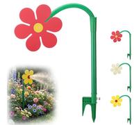 Arroseur Crazy Daisy, Crazy Daisy Sprinkler Tournant 720°, Arroseur de Fleurs Dansantes, Arroseur d'eau de Fleurs, pour Arroser la Cour, Les Chiens, Jeux d'eau (Rouge)