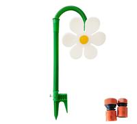 Arroseur Crazy Daisy rotatif à 360° pour pelouse et jardin, irrigation extérieure amusante, adaptateur de tuyau facile à installer (blanc)