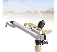 Arroseur D’Eau à Impact Impulse, Arroseur De Jardin, Pistolet De Pulvérisation D’Irrigation De 1,5 Pouce, avec Buse De Rechange, Portée D’Eau De 19 à 29 M, Arroseur à Impact Rotatif Réglabl